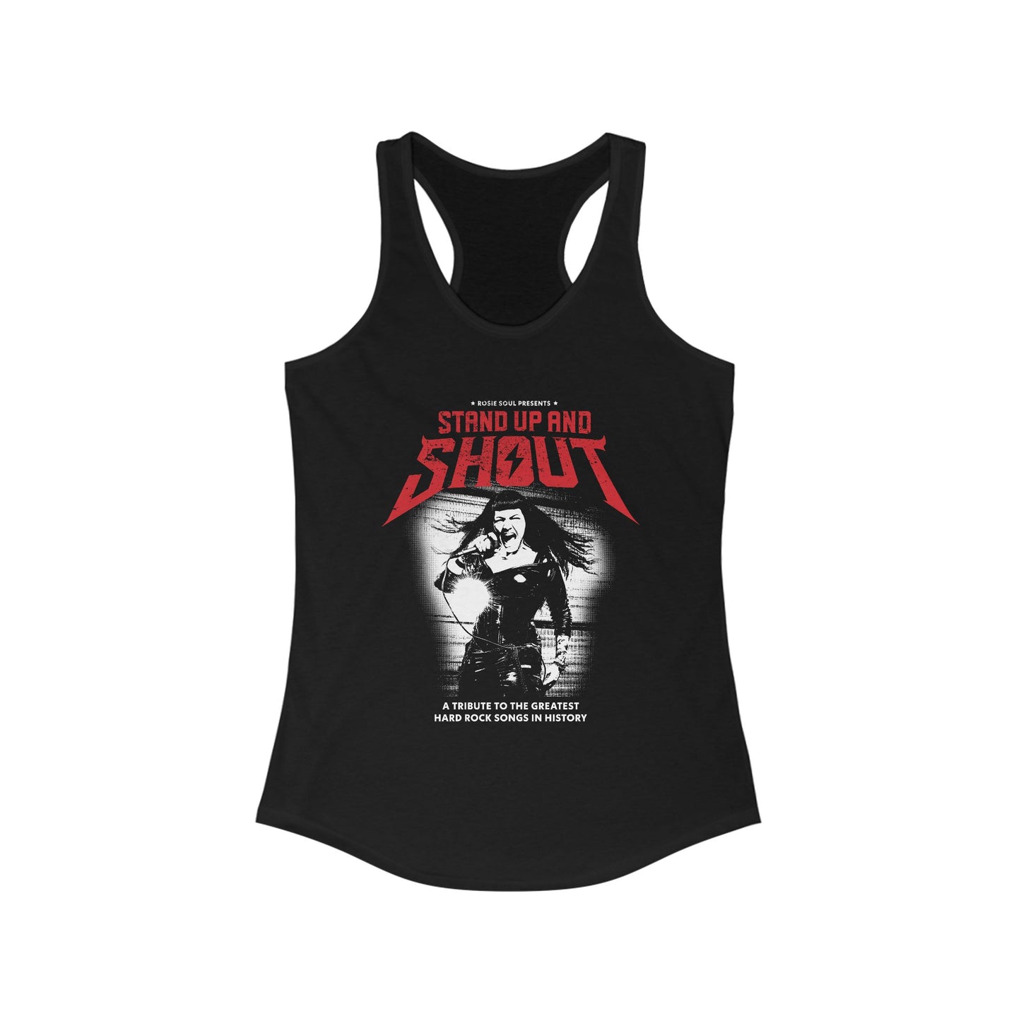 Women’s Racerback Tank - 'Stand Up and Shout' Tribute to Hard Rock